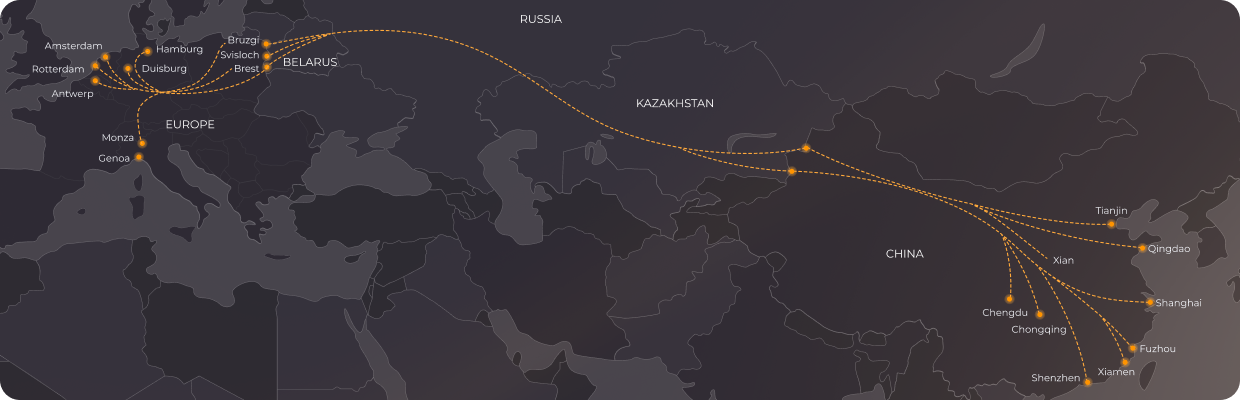 Route map China – Europe